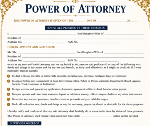 Power of attorney format in hindi Power of attorney format in hindi